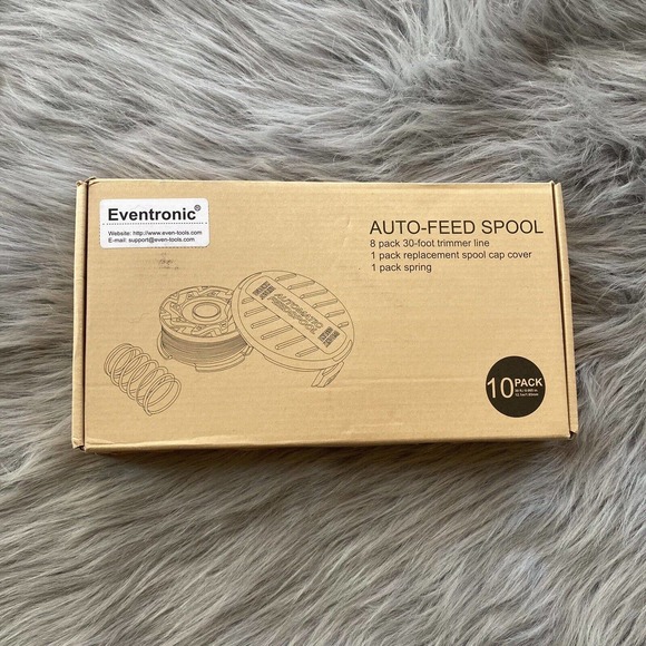 Eventronic 10-Pack Auto-Feed Trimmer Line & 1 Replacement Spool Cap Cover Lawn - Picture 2 of 7